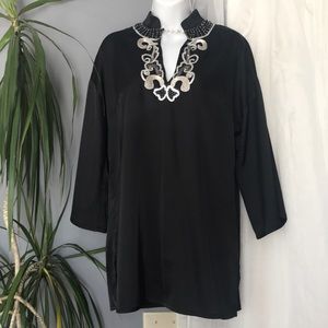 Naeem Khan sequin & beaded top S dimens n listing